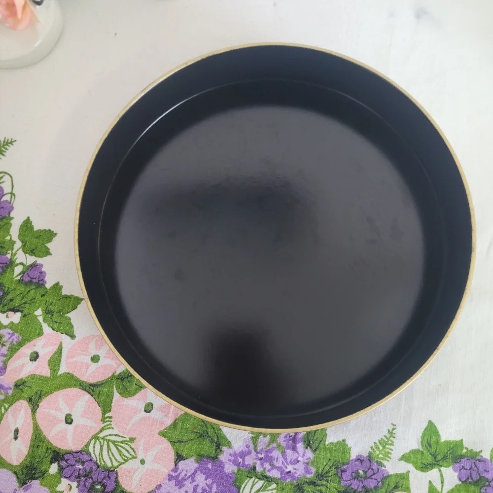 Vintage Otagiri Lacquer Box Lidded Floral Divided Insert Japan - Picture 9 of 14